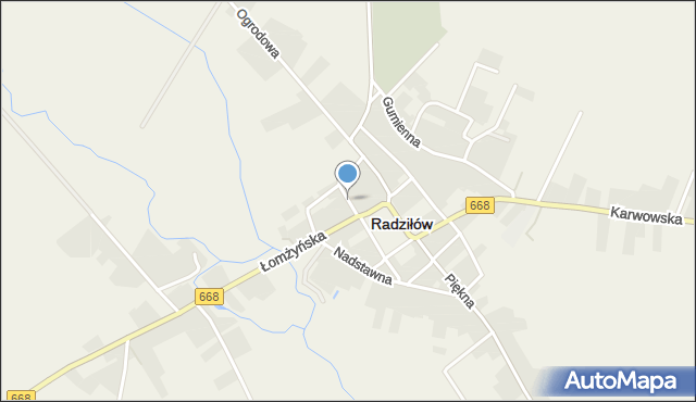 Radziłów, Kościelna, mapa Radziłów