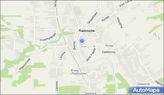 Radziszów, Kościelna, mapa Radziszów