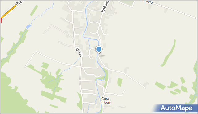 Rogi gmina Miejsce Piastowe, Kościelna, mapa Rogi gmina Miejsce Piastowe