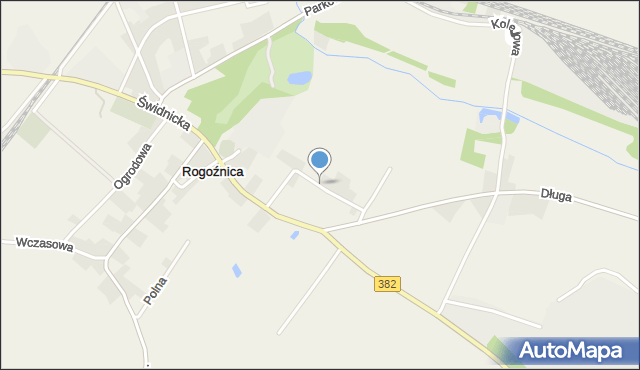 Rogoźnica gmina Strzegom, Kolonijna, mapa Rogoźnica gmina Strzegom