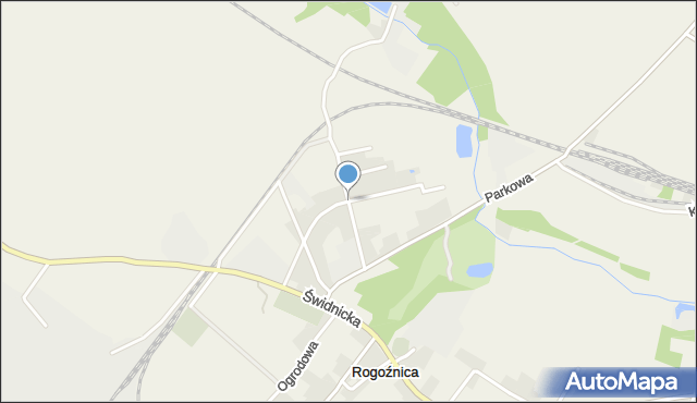 Rogoźnica gmina Strzegom, Kościuszkowców, mapa Rogoźnica gmina Strzegom