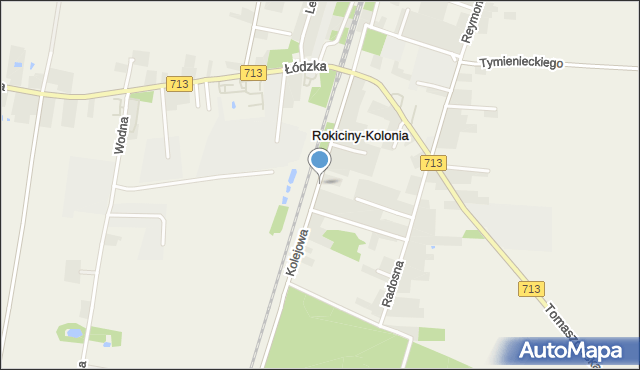 Rokiciny-Kolonia, Kolejowa, mapa Rokiciny-Kolonia