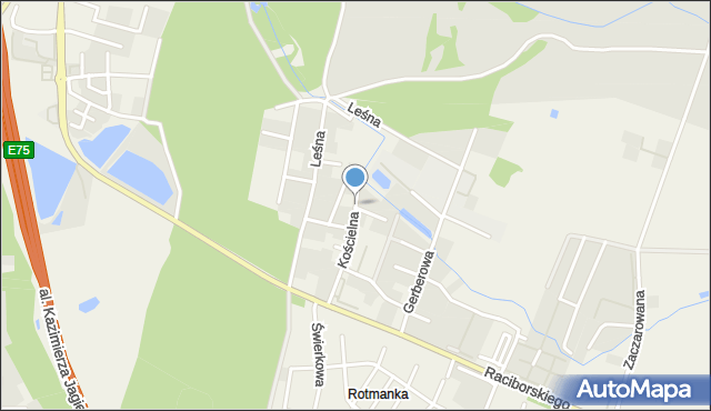 Rotmanka, Kościelna, mapa Rotmanka