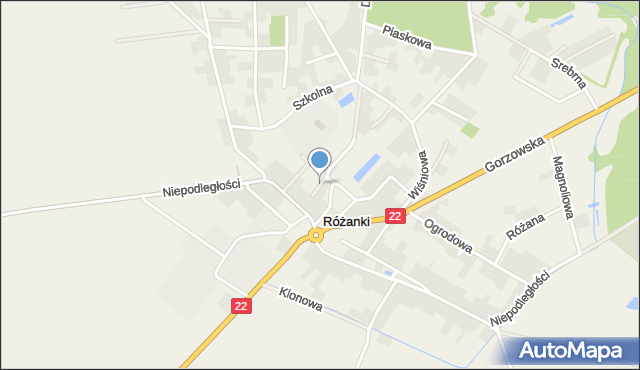 Różanki gmina Kłodawa, Konwaliowa, mapa Różanki gmina Kłodawa