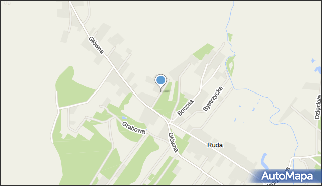 Ruda gmina Radzymin, Korzenna, mapa Ruda gmina Radzymin