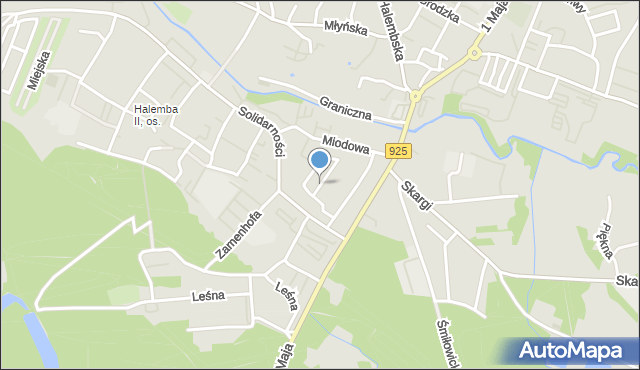 Ruda Śląska, Kosynierów, mapa Rudy Śląskiej