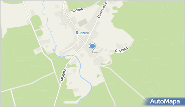 Rudnica gmina Krzeszyce, Kopernika Mikołaja, mapa Rudnica gmina Krzeszyce