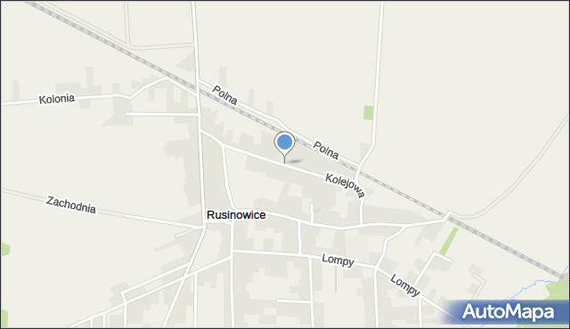 Rusinowice, Kolejowa, mapa Rusinowice