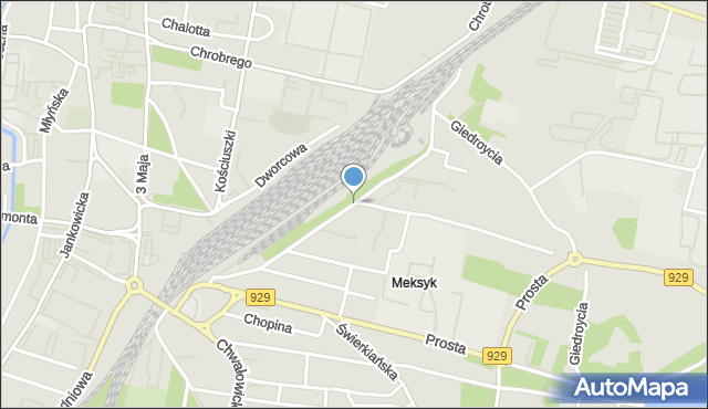 Rybnik, Kolejowa, mapa Rybnika