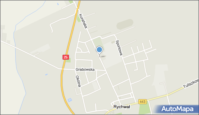 Rychwał, Konińska, mapa Rychwał