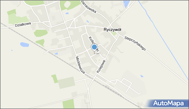 Ryczywół powiat obornicki, Kochanowskiego Jana, mapa Ryczywół powiat obornicki