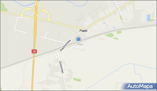 Rzeczyca gmina Międzyrzec Podlaski, Kolejowa, mapa Rzeczyca gmina Międzyrzec Podlaski