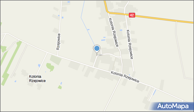 Rzejowice Kolonia, Kolonia Rzejowice, mapa Rzejowice Kolonia