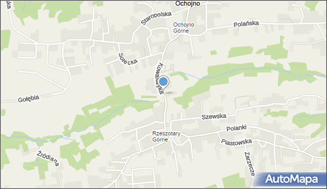 Rzeszotary gmina Świątniki Górne, Kowalczyka Jana, astronoma, mapa Rzeszotary gmina Świątniki Górne