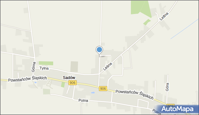 Sadów, Kochanowicka, mapa Sadów
