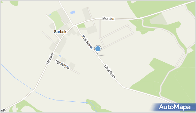 Sarbsk, Kościelna, mapa Sarbsk