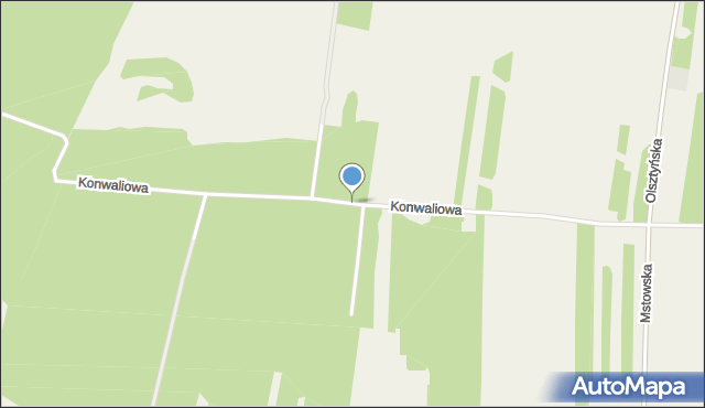 Siedlec gmina Mstów, Konwaliowa, mapa Siedlec gmina Mstów