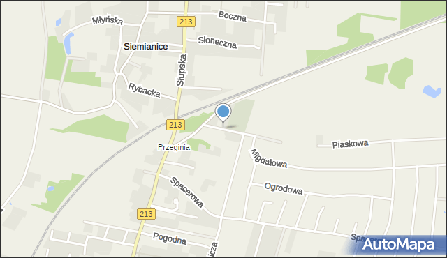 Siemianice gmina Słupsk, Kościelna, mapa Siemianice gmina Słupsk