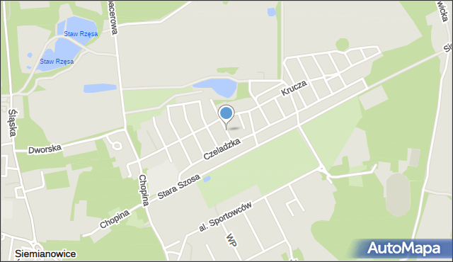Siemianowice Śląskie, Korczaka Janusza, mapa Siemianowice Śląskie