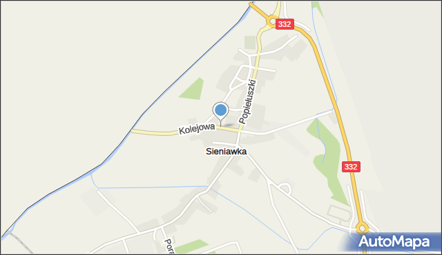 Sieniawka gmina Bogatynia, Kolejowa, mapa Sieniawka gmina Bogatynia