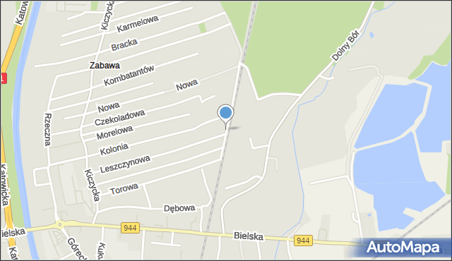 Skoczów powiat cieszyński, Kolorowa, mapa Skoczów powiat cieszyński