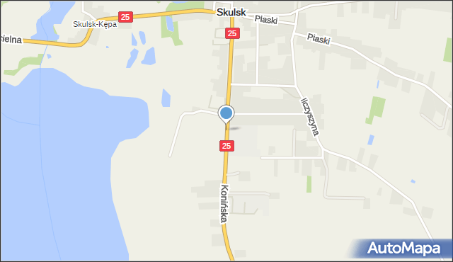 Skulsk, Konińska, mapa Skulsk