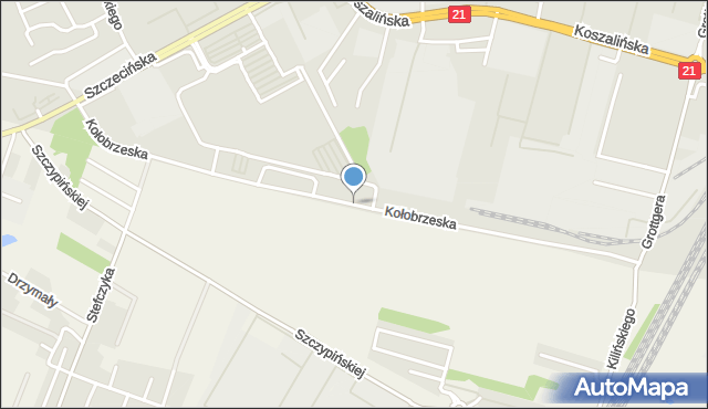 Słupsk, Kołobrzeska, mapa Słupska