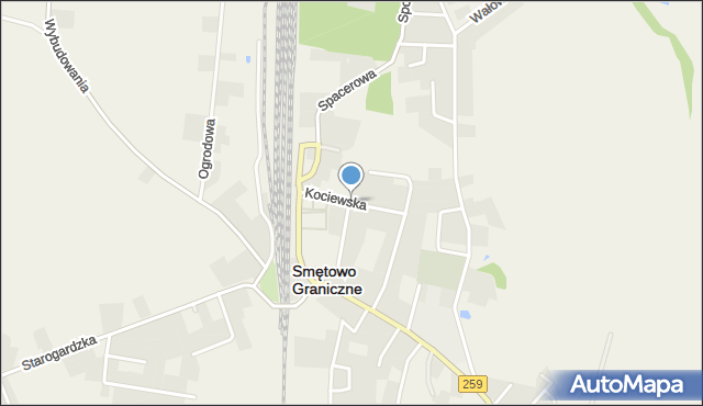 Smętowo Graniczne, Kociewska, mapa Smętowo Graniczne