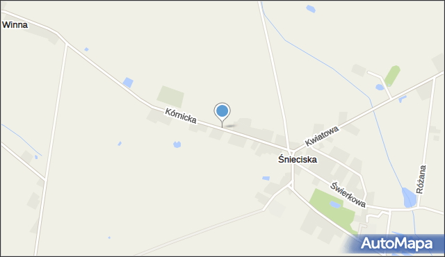 Śnieciska, Kórnicka, mapa Śnieciska