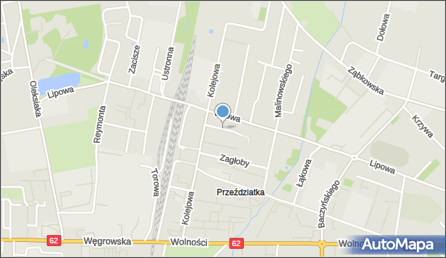 Sokołów Podlaski, Kordeckiego Augustyna, ks., mapa Sokołów Podlaski