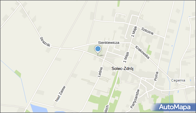 Solec-Zdrój, Kościelna, mapa Solec-Zdrój