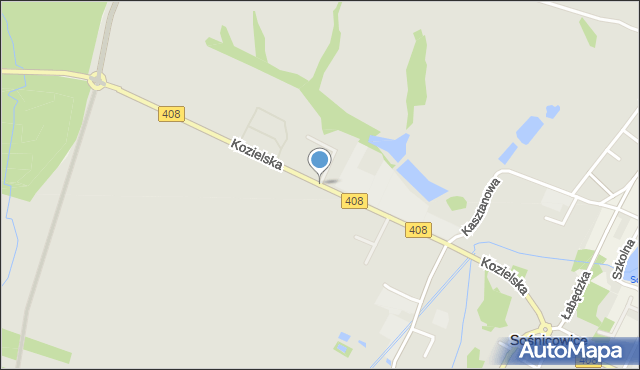 Sośnicowice, Kozielska, mapa Sośnicowice