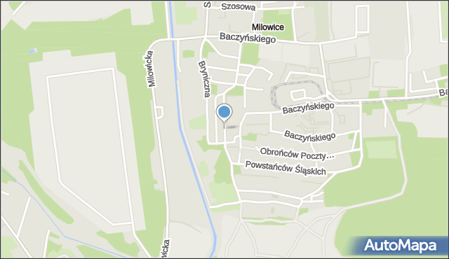 Sosnowiec, Kolonia Pekin, mapa Sosnowca