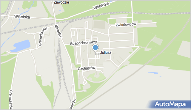 Sosnowiec, Komandosów, mapa Sosnowca