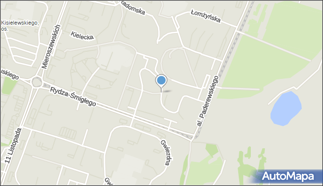 Sosnowiec, Koszalińska, mapa Sosnowca