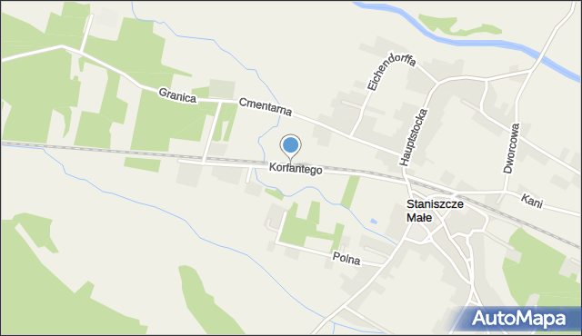 Staniszcze Małe, Korfantego Wojciecha, mapa Staniszcze Małe