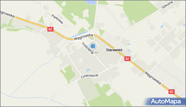 Starawieś, Kościelna, mapa Starawieś