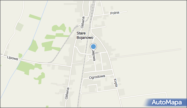 Stare Bojanowo, Kolejowa, mapa Stare Bojanowo