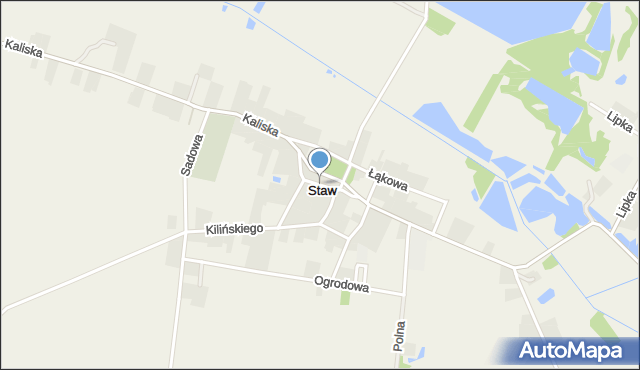 Staw gmina Szczytniki, Kościuszki Tadeusza, gen., mapa Staw gmina Szczytniki