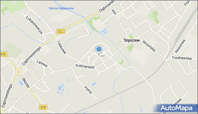 Stęszew, Kosickiego Kazimierza, mapa Stęszew