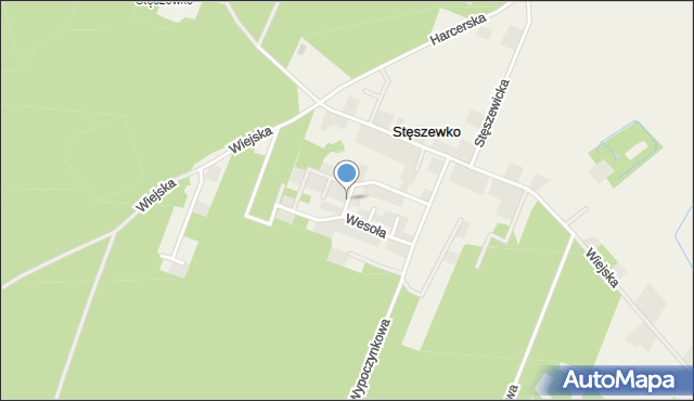 Stęszewko, Kolorowa, mapa Stęszewko