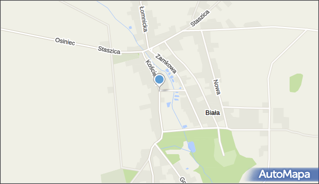 Straduń, Kościelna, mapa Straduń