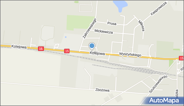 Strzelno powiat mogileński, Kolejowa, mapa Strzelno powiat mogileński