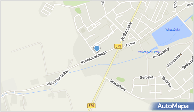 Świdnica, Kochanowskiego Jana, mapa Świdnicy