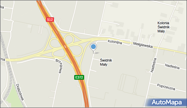 Świdnik, Kolonijna, mapa Świdnika