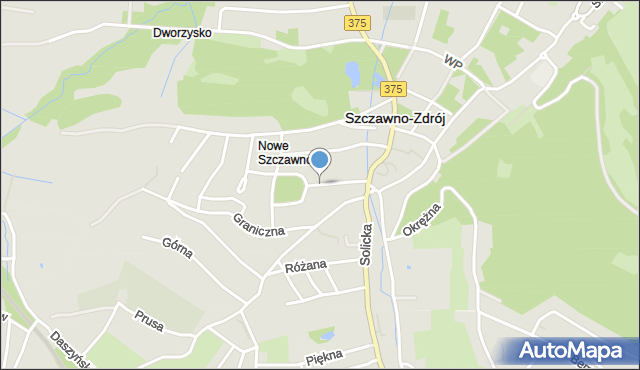 Szczawno-Zdrój, Kopernika Mikołaja, mapa Szczawno-Zdrój