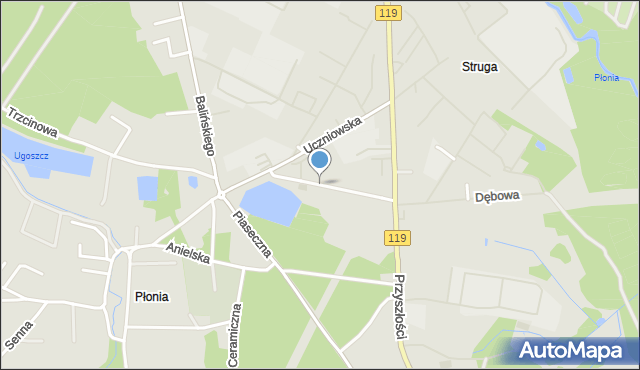 Szczecin, Kołbacka, mapa Szczecina