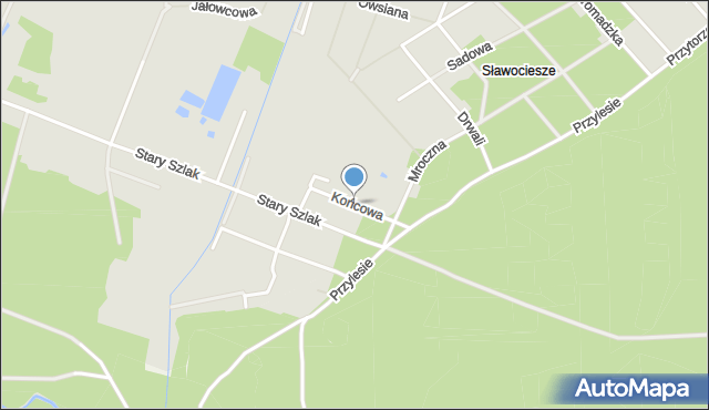 Szczecin, Końcowa, mapa Szczecina