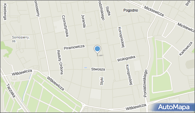 Szczecin, Kossaka Wojciecha, mapa Szczecina