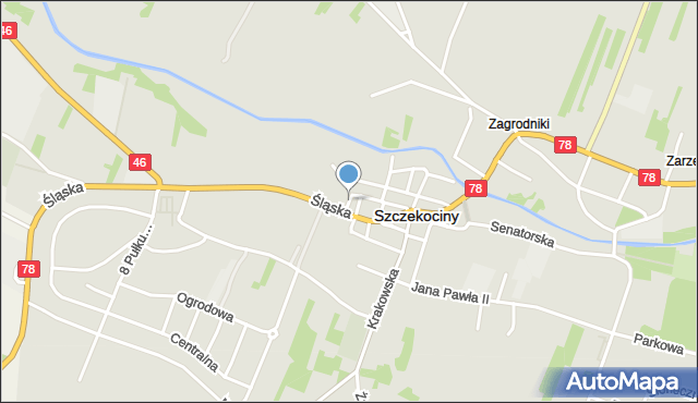 Szczekociny, Konopnickiej Marii, mapa Szczekociny